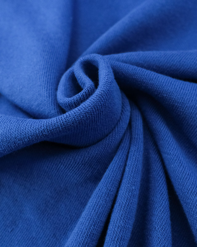 Tissu Jersey Envers Eponge Bleu Cobalt  - Mercerine