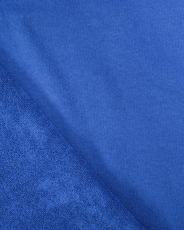 Tissu Jersey Envers Eponge Bleu Cobalt  - Mercerine