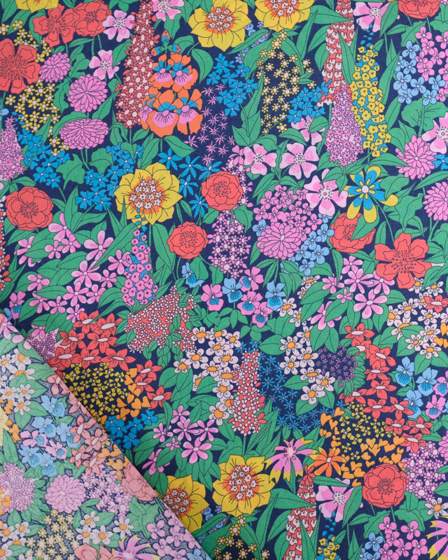 Tissu Liberty Fabrics@ Ciara E Vert et Rose - Mercerine