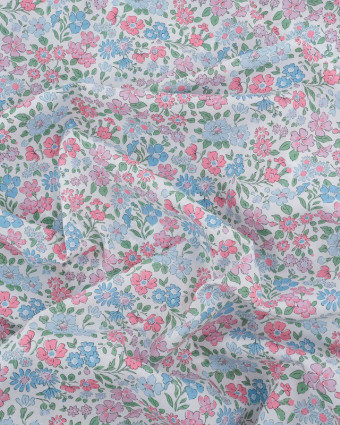 Tissu Liberty Fabrics@ Annabella B Bleu et Rose - Mercerine