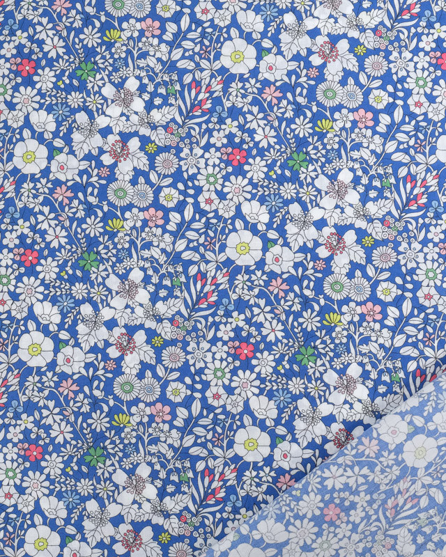 Tissu Liberty Fabrics@ June's Meadow CC Bleu - Mercerine
