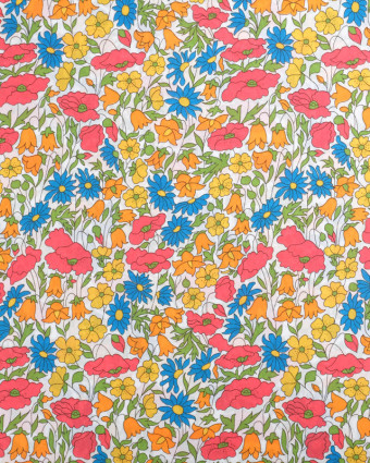 Tissu Liberty Fabrics@  Poppy M Rouge et Bleu - Mercerine