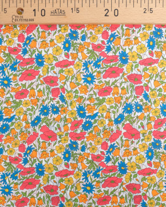 Tissu Liberty Fabrics@  Poppy M Rouge et Bleu - Mercerine