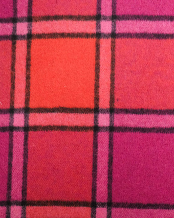 Flannel Tartan Flanelle à carreaux Rose Rouge - Mercerine