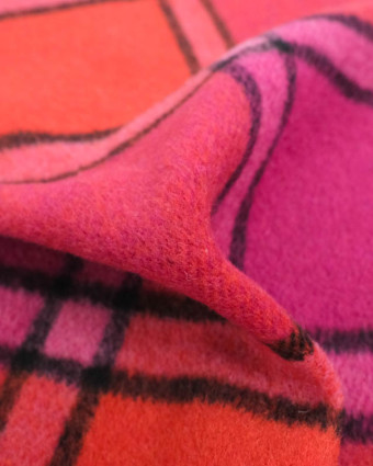 Flannel Tartan Flanelle à carreaux Rose Rouge - Mercerine