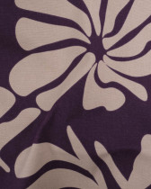 Toile Canvas Violette Imprimé Floral Beige - Poppy Design