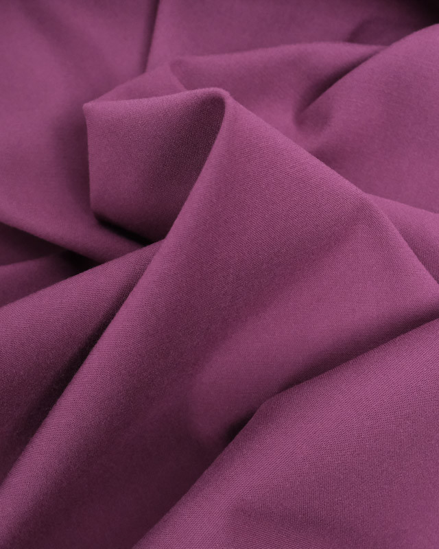 Tissu Viscose Twill Uni Cassis - Mercerine