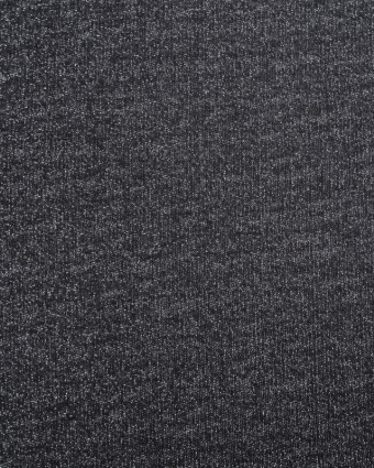 Tissu Sweat French Terry Noir Lurex Oeko-Tex - Mercerine