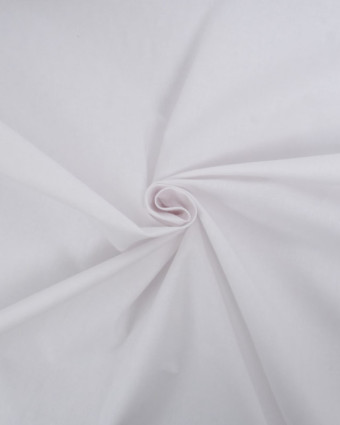 Tissu polycoton uni blanc grande largeur - 280cm - Mercerine