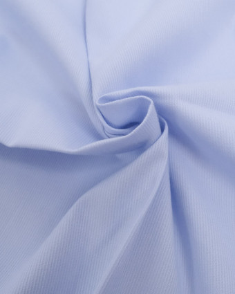 Tissu coton piqué uni bleu ciel - Mercerine