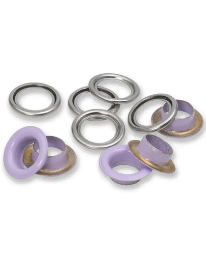 Œillets avec rondelles 11 mm lilas - Prym - Mercerine