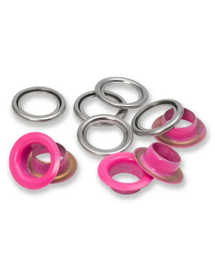 Œillets avec rondelles 11 mm fuchsia - Prym - Mercerine