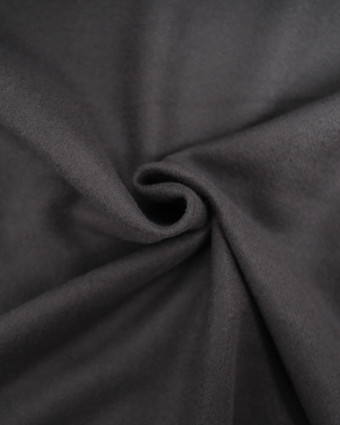 Tissu Manteau Uni Noir - Mercerine