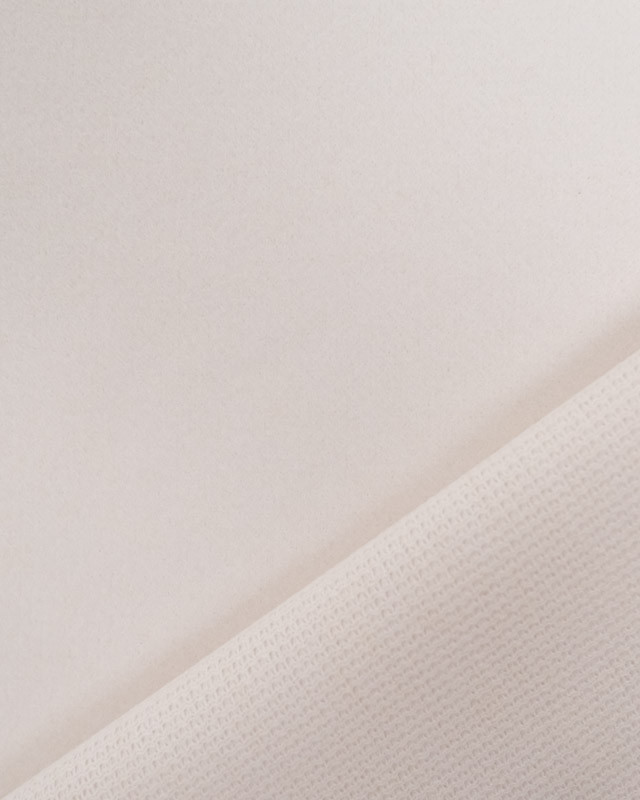 Tissu Manteau Uni Blanc Cassé - Mercerine