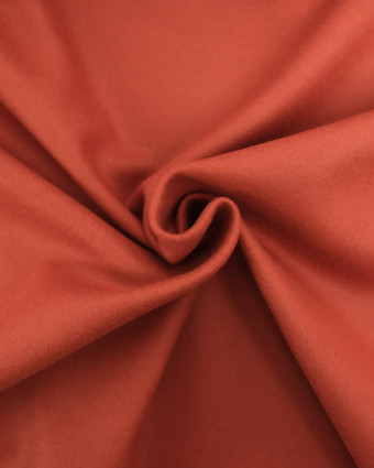 Tissu Manteau Uni Terracotta - Mercerine