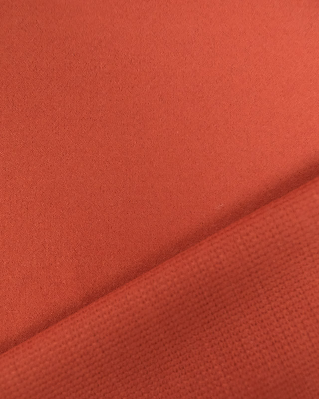 Tissu Manteau Uni Terracotta - Mercerine