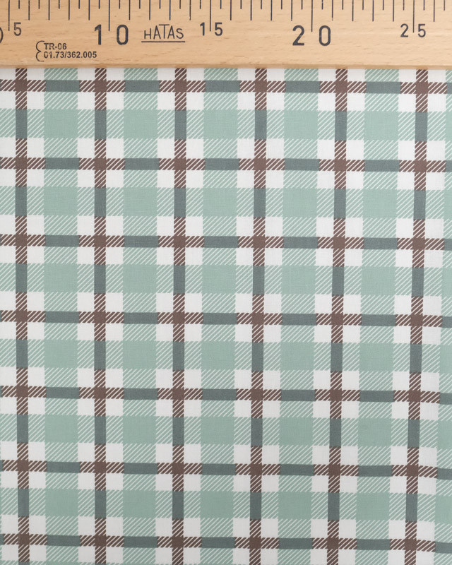 Tissu Coton Motif Tartan Bleu Vert - Mercerine