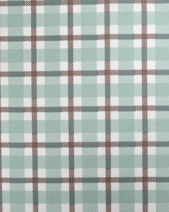 Tissu Coton Motif Tartan Bleu Vert - Mercerine