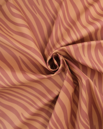 Tissu Imperméable Zébré Caramel Terracotta - Oeko-Tex - Mercerine