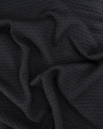 Tissu Maille Bambou Noir- Oeko-Tex - Mercerine