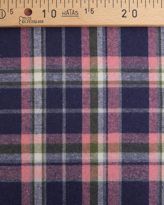 Flannel Tartan Flanelle à carreaux Marine Rose