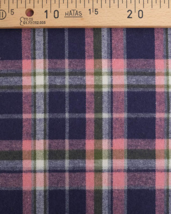 Flannel Tartan Flanelle à carreaux Marine Rose