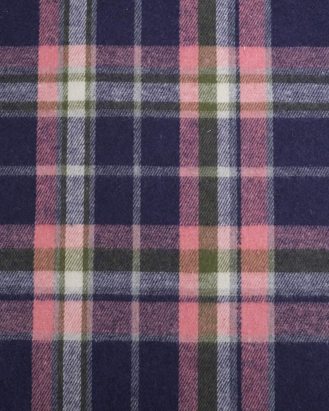 Flannel Tartan Flanelle à carreaux Marine Rose