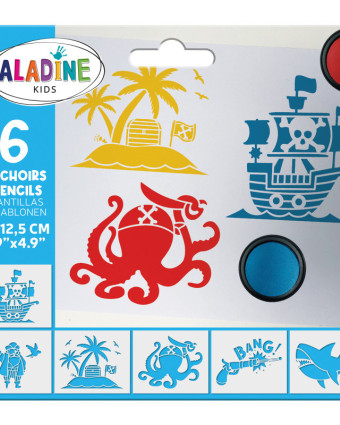 Pack Pochoir Enfant Pirate - Aladine Kids - Mercerine