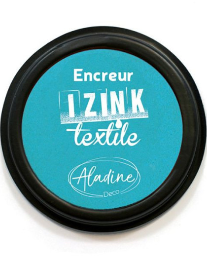 Encreur Izink Textile Turquoise Pastel - Mercerine