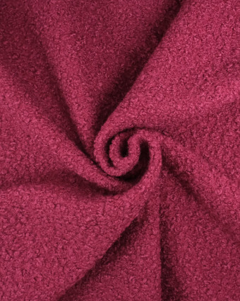 Tissu Bouclette Doux Framboise - Mercerine