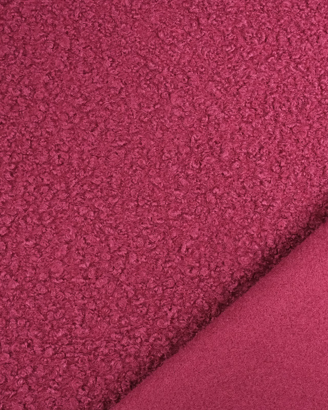 Tissu Bouclette Doux Framboise - Mercerine