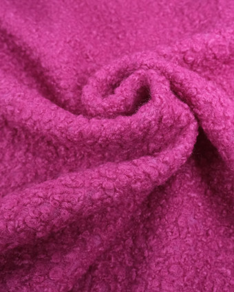 Tissu Bouclette Doux Fuchsia - Mercerine