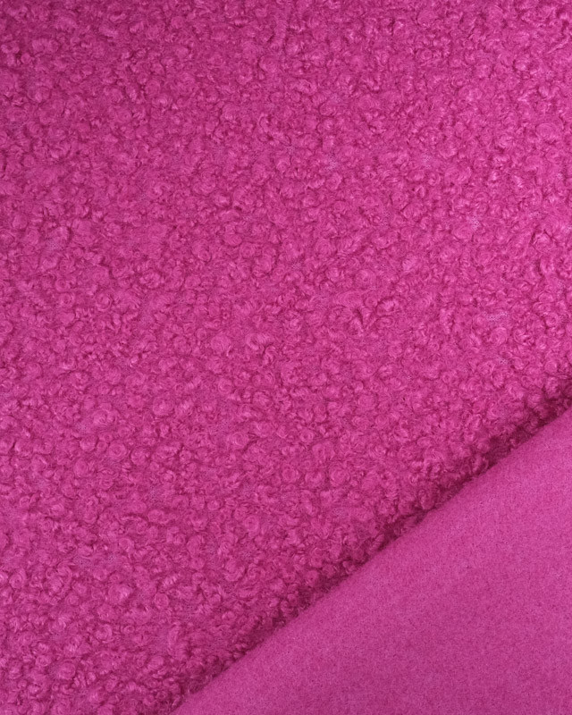 Tissu Bouclette Doux Fuchsia - Mercerine