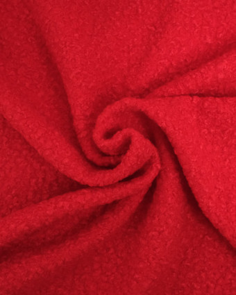 Tissu Bouclette Doux Rouge - Mercerine