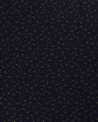 Tissu Coton Noël Bleu Nuit Constellation Doré - Oeko-Tex - Mercerine