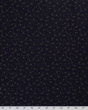 Tissu Coton Noël Bleu Nuit Constellation Doré - Oeko-Tex - Mercerine