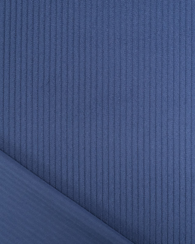 Tissu Velours Grosses Côtes Indigo - Oeko-Tex - Mercerine