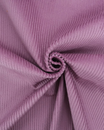 Tissu Velours Côtelé Stretch Mauve - Oeko-Tex - Mercerine