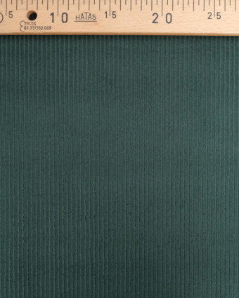 Tissu Velours Côtelé Stretch Vert bouteille - Oeko-Tex - Mercerine