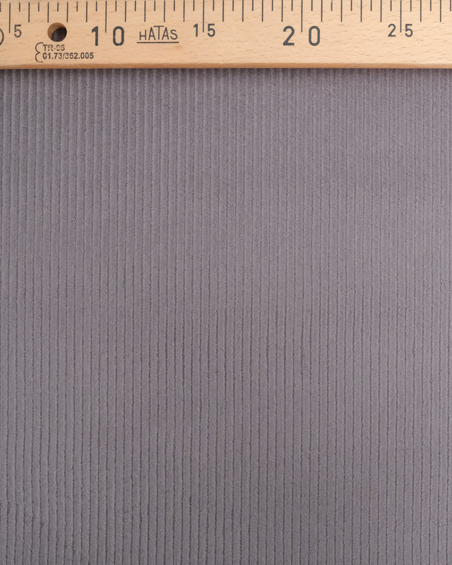 Tissu Velours Côtelé Stretch Gris - Oeko-Tex - Mercerine