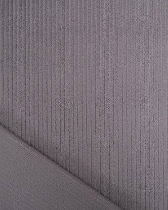 Tissu Velours Côtelé Stretch Gris - Oeko-Tex - Mercerine