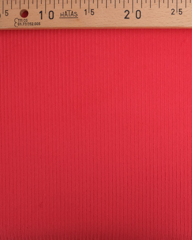 Tissu Velours Côtelé Stretch Rouge - Oeko-Tex - Mercerine