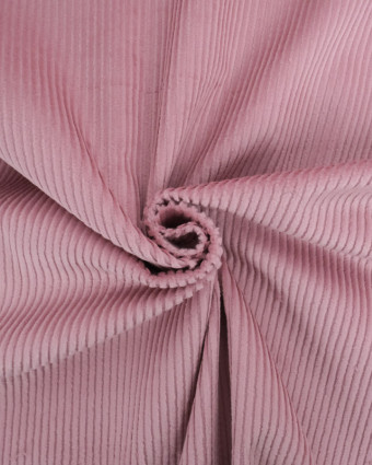 Tissu Velours Côtelé Stretch Vieux Rose - Oeko-Tex - Mercerine