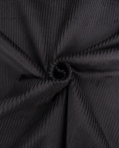 Tissu Velours Côtelé Stretch Noir - Oeko-Tex