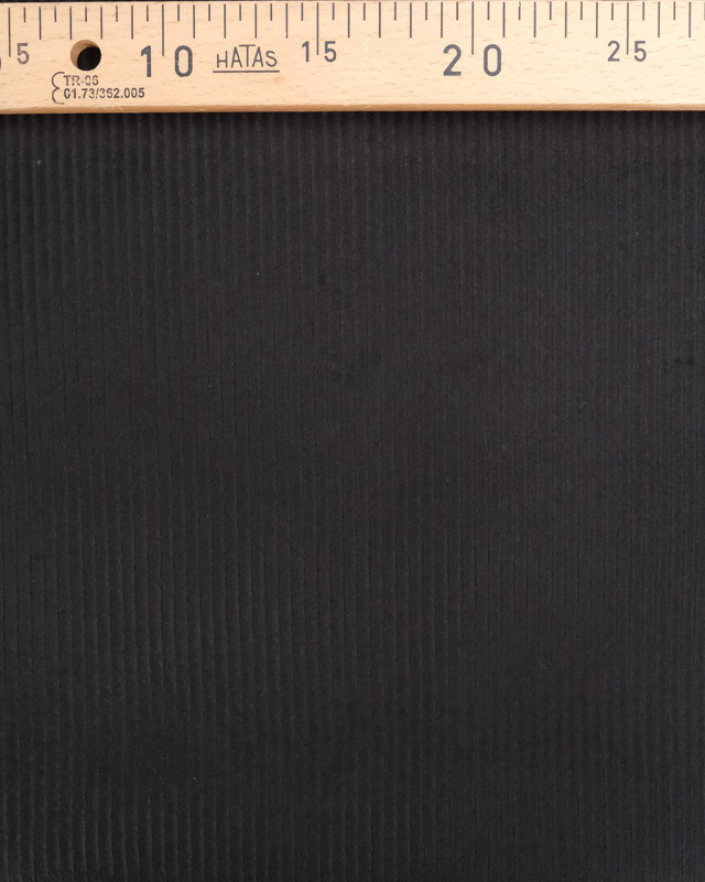 Tissu Velours Côtelé Stretch Noir - Oeko-Tex - Mercerine