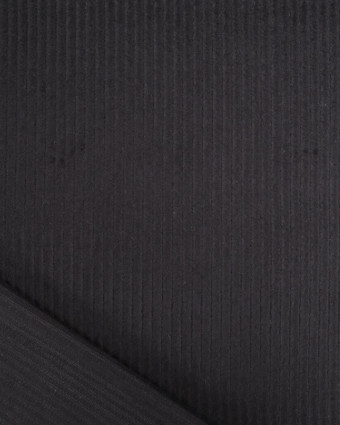 Tissu Velours Côtelé Stretch Noir - Oeko-Tex - Mercerine