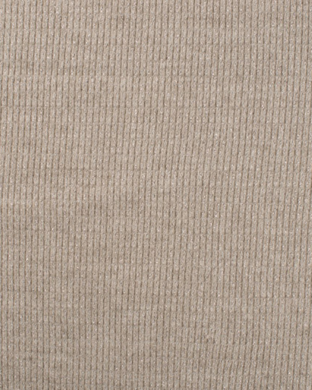 Tissu Maille Côtelé Lurex Beige - Mercerine