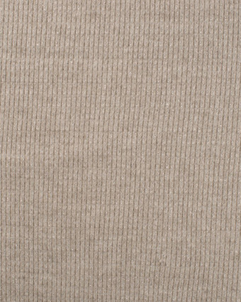 Tissu Maille Côtelé Lurex Beige - Mercerine