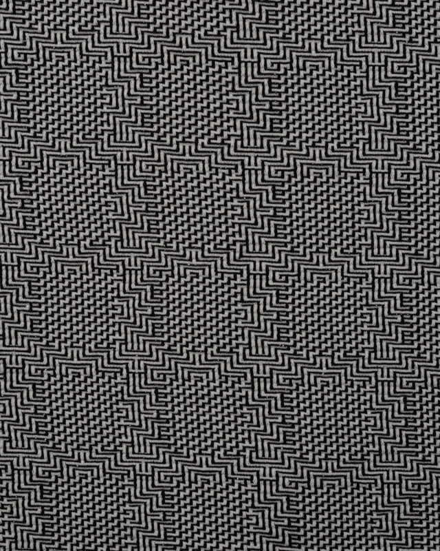 Tissu Jersey Texturé Ethnique Noir - Mercerine