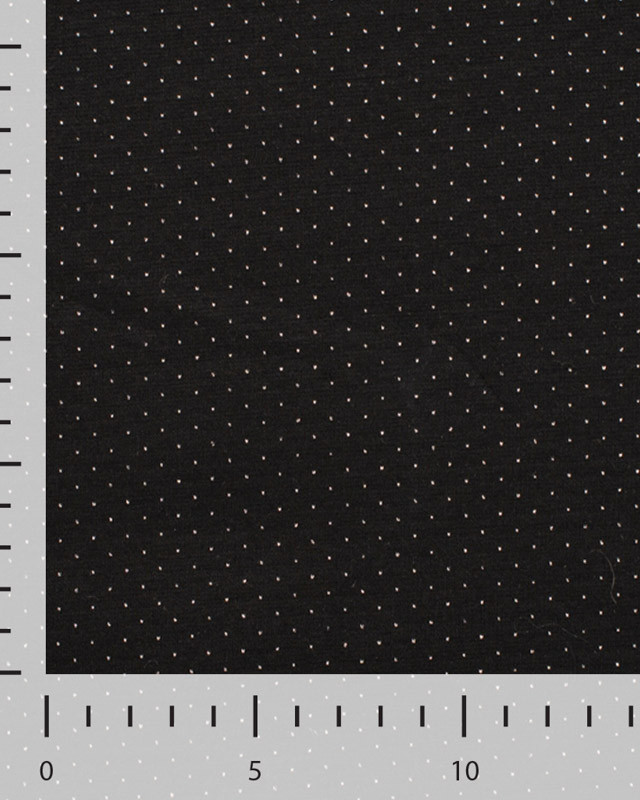 Tissu Jersey Noir Pois Lurex Argent  - Mercerine